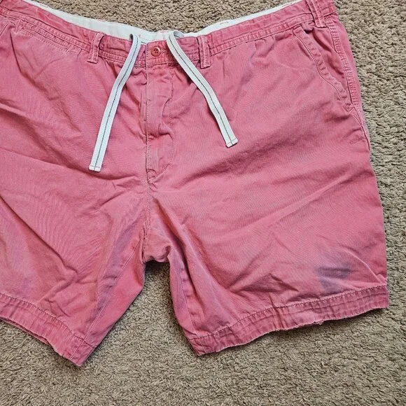 Lot of 2 Polo Ralph Cargo Shorts Mens 50 B Classic Chino Drawstring Cotton Read - Picture 6 of 16